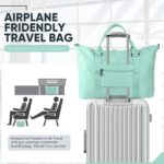 Travel Duffle Bag, Weekender Travel Bag Men Small Gym Bag for Women, Hospital Bag for Labor and Delivery, Overnight Bag Luggage Bag with Trolley Sleeve, Airplane Travel Essentials for Flying(Grass) - Image 2