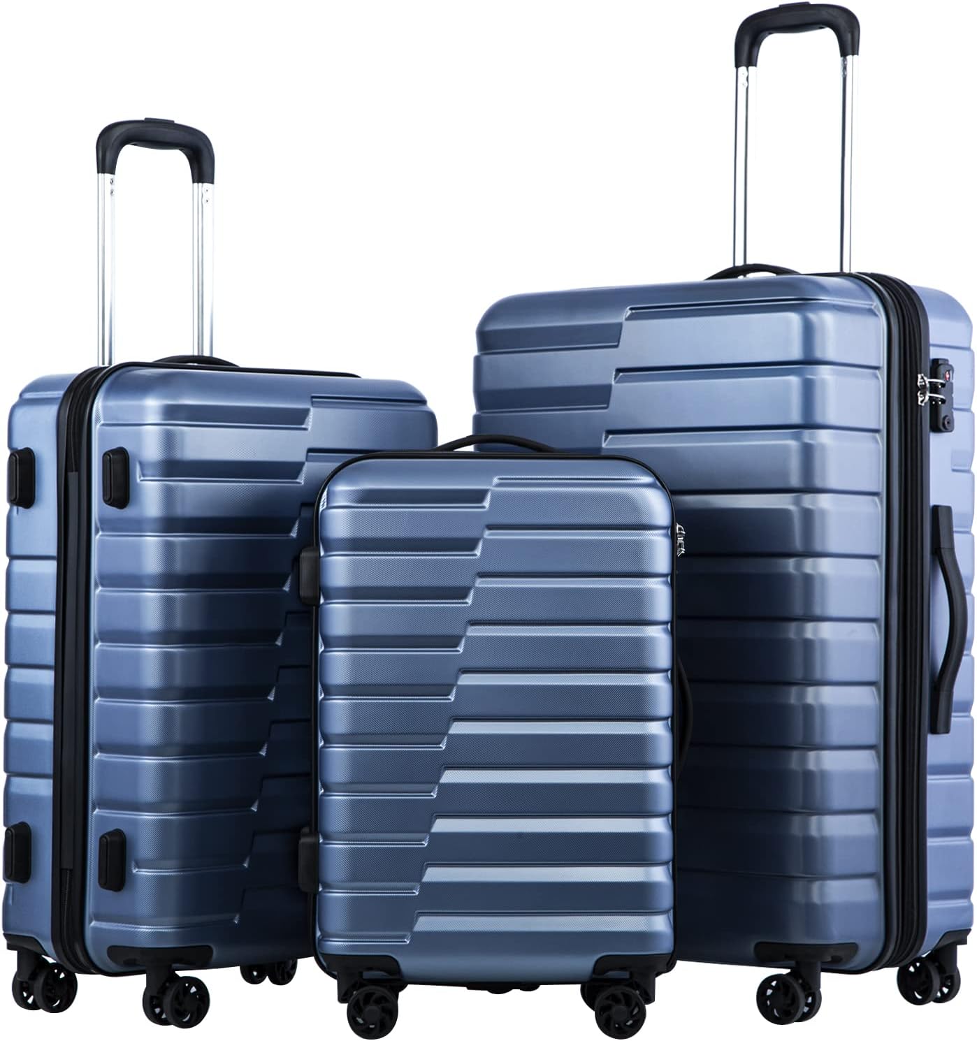 716VFMZIzOL._AC_SL1500_.jpg Expandable Suitcase Luggage set PC ABS Lock Spinner Carry on 3 Piece Sets (blue) - Image 1