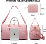 Duffle Bag for Travel, Weekender Bag with Shoe Compartment, Carry On Overnight Bag for Women with Toiletry Bag, 50L Gym Bag with Wet Pocket, Hospital Bags for Labor and Delivery - Image 2