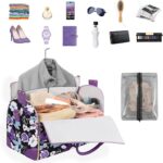 Carry On Garment Bag for Women, Convertible Garment Bag for Travel with Shoe Pouch, Water Resistant Travel Duffel Bag, 2 in 1 Hanging Suitcase Suit Travel Bags Weekender Bag, Floral - Image 2