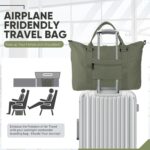 Travel Duffle Bag, Weekender Travel Bag Men Small Gym Bag for Women, Hospital Bag for Labor and Delivery, Overnight Bag Luggage Bag with Trolley Sleeve, Airplane Travel Essentials for Flying(Green) - Image 2