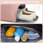 Duffle Bag for Travel, Weekender Bag with Shoe Compartment, Carry On Overnight Bag for Women with Toiletry Bag, 50L Gym Bag with Wet Pocket, Hospital Bags for Labor and Delivery - Image 2