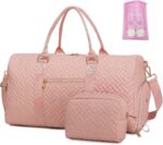 Duffle Bag for Travel, Weekender Bag with Shoe Compartment, Carry On Overnight Bag for Women with Toiletry Bag, 50L Gym Bag with Wet Pocket, Hospital Bags for Labor and Delivery