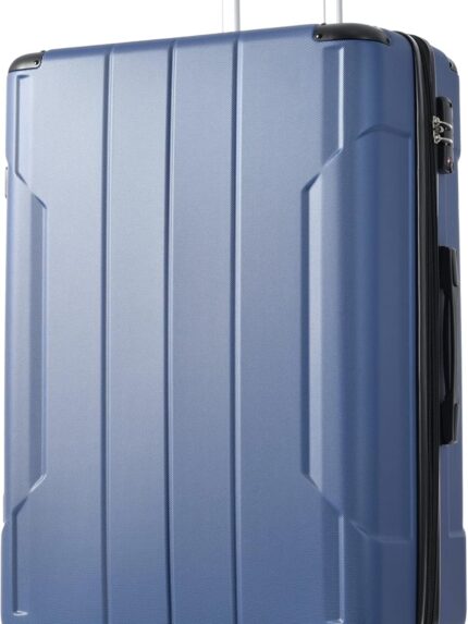 20 Inch Carry On Luggage with Wheels Aluminum Alloy Corner Hard Shell Suitcase  Luggage Suitcases for Travel Woman Men(Blue)