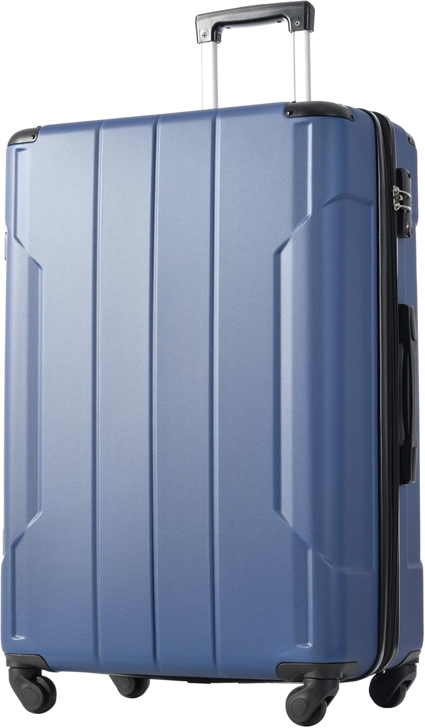 81tTg5P7cRL._AC_SL1500_.jpg 20 Inch Carry On Luggage with Wheels Aluminum Alloy Corner Hard Shell Suitcase Luggage Suitcases for Travel Woman Men(Blue) - Image 1
